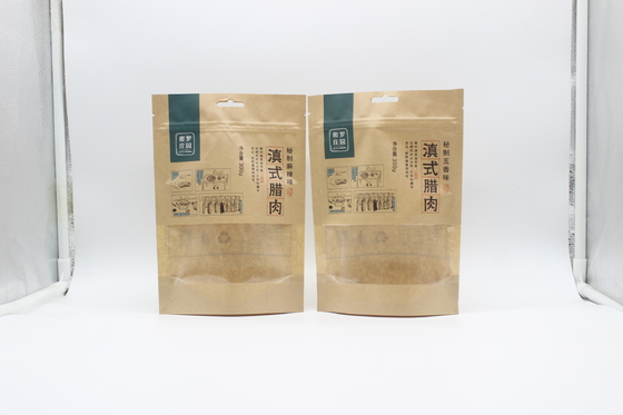 kaufen 100g 500g 1000g Kraftpapier-Ziplock-Taschen recycelbar SGS FDA zertifiziert online manufacture