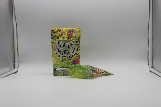 kaufen Maßgeschneiderte BoPET Mylar Weed Taschen Gravure Druck mit Kindessicherung Reißverschluss online manufacture