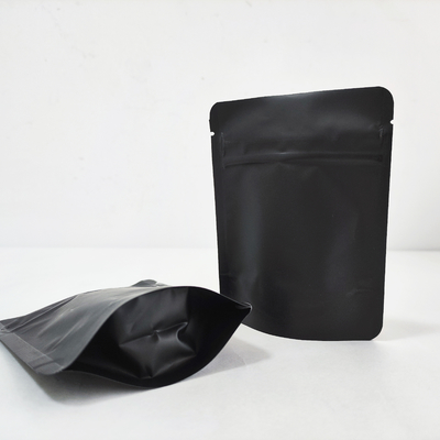 kaufen 3.5g, 7g, 1oz, 1 LB Matte schwarz mit Reißverschluss steh auf Geruchsfeste Mylar Grasbeutel online manufacture