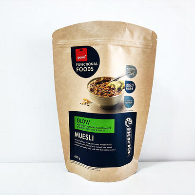 kaufen Wiederverschließbare braune Kraftpapierbeutel, Reißverschluss, Stand-up-Verpackung für Kaffee-Tee online manufacture