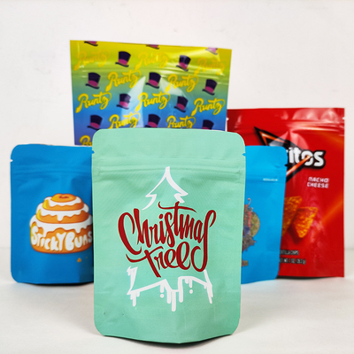 kaufen Lebensmittel-Aluminiumfolie Ziplock-Tasche 3,5 g Mylar-Weed-Tasche Matte Schwarz Stehen online manufacture