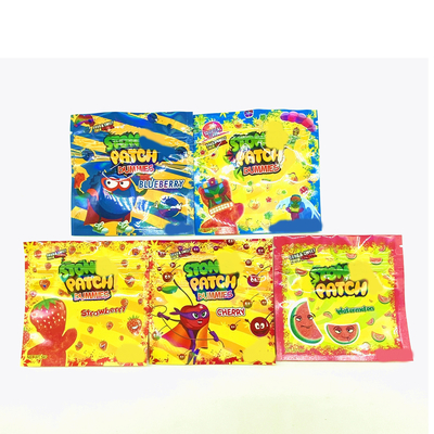kaufen Glanzende Kunststoff-Drei-Seiten-Siegel-Tasche zum Kauen von Gummi-Süßigkeiten online manufacture
