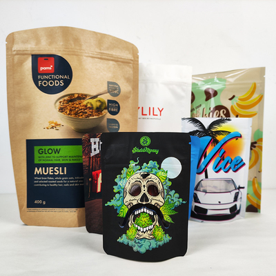 kaufen Warmdichtes Siegel Mylar Weed Taschen 3,5 7g 1oz Zip Lock Geruchssicher Mylar Stand Up Taschen online manufacture