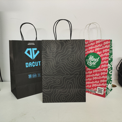 kaufen Weed Blumen Papier Einkaufstüte Flachboden Verpackungstüte mit Griff online manufacture