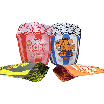 kaufen Popcorn formen Plastik stehen oben Beutel-kundenspezifische unregelmäßige Form-Reißverschluss-Spitze online manufacture