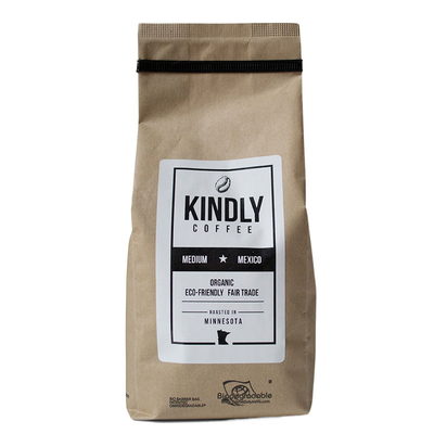 kaufen Biologisch abbaubare Papierkaffee-Tasche Kraftpapiers Tin Tie Coffee Bags Kraft mit Ventil online manufacture