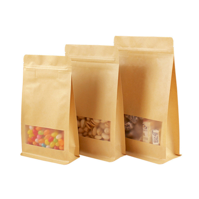 kaufen Quadratischer Boden 140mico biologisch abbaubare Kraft Tasche mit Fenster online manufacture