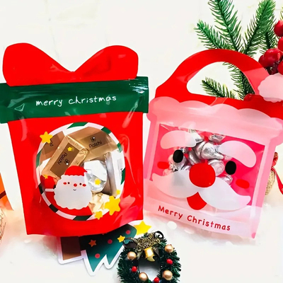kaufen Kunststoff Mylar Taschen, Weihnachtsgeschenk Verpackung Tasche mit Zipper online manufacture