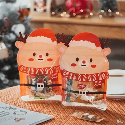 kaufen Weihnachts-Mylar-Verpackungstüte Weihnachtsmann geformt für Kekse Kaugummi Süßigkeiten online manufacture
