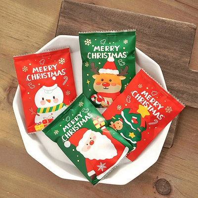 kaufen Glanzende Wärmesiegel Verpackungstüten Hinterseite Siegel Tasche zum Weihnachtsgeschenk online manufacture