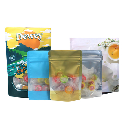 kaufen Kostenlose Probe Premium-Lebensmittel Stand-up-Tasche mit Fenster, Reißverschluss-Rückverschlussbeutel online manufacture
