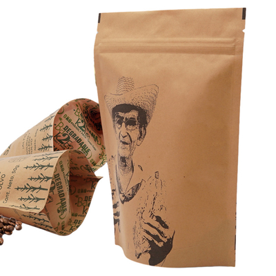 kaufen Lamierte Kunststoff-Stand-Up-Tasche Zip Lock Getrocknete Lebensmittel biologisch abbaubare Kraftpapiertasche online manufacture