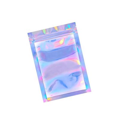 kaufen LDPE-Silberfolie-Taschen PE-Kleine Holographische Reißverschluss-Tasche QS Lebensmittelqualität online manufacture