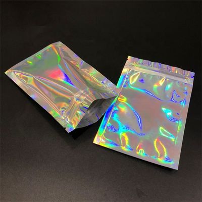 kaufen Holographische Verpackungstüte mit Reißverschluss Flachtaschen Kleine Laserreißverschluss Plastiktüten online manufacture