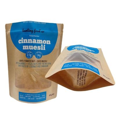 kaufen Braunes Kraftpapier Stehbeutel Wasserdichtes Mega-Wiederverschlüssiges ODM online manufacture