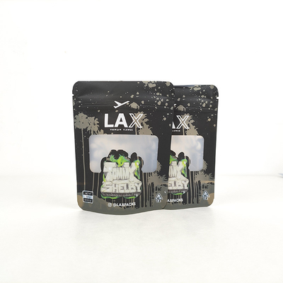 Kundenspezifische akzeptierte Lebensmittelbeutel Aluminiumfolie Mylar Stand Up Zip Lock Tasche mit klarem Fenster und kundenspezifischen Optionen