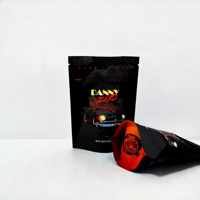 Custom Matte Geruchsfeste Kindersichere Reißverschluss Mylar Taschen 3,5g Aluminiumfolie Unkrautbeutel