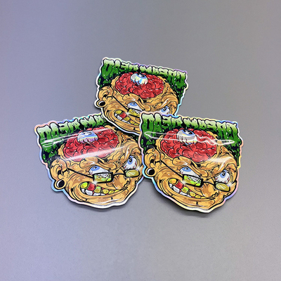 Customized einzigartige Form OEM Mylar Grasbeutel mit Ziplock für Marihuana Essen