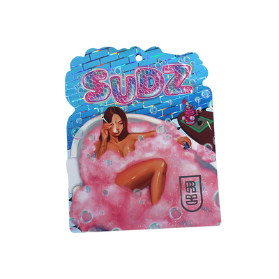 Reißverschluss Top Glanz Die Cut Mylar Taschen Aluminiumfolie 3.5g angepasst