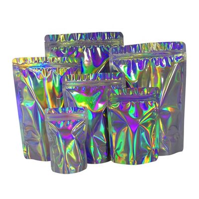 110 Mikronen wieder verschließbare Stehbeutel Mylar Flachbodenbeutel